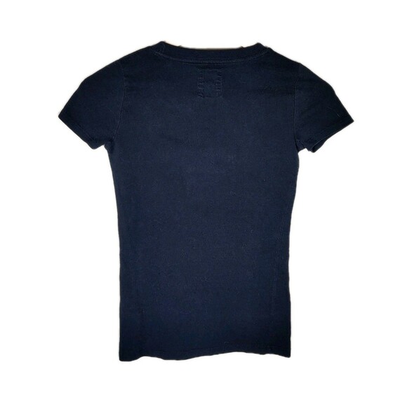 Hollister Surf Team Y2K Baby Tee Juniors XS Navy Graphic Top Early 2000s - Picture 3 of 7